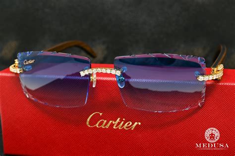 cartier glasses with diamonds for cheap|clear cartier diamond cut glasses.